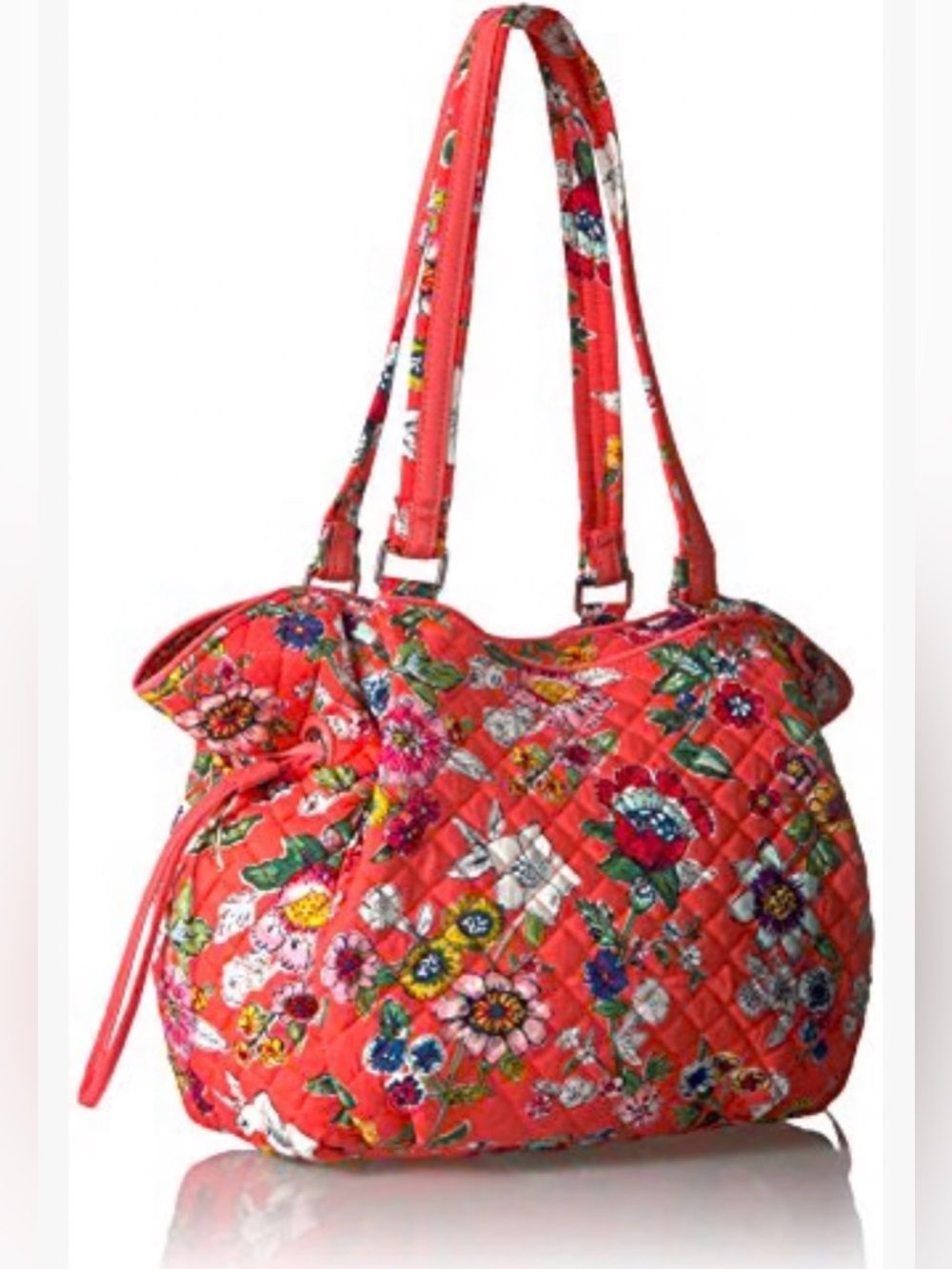 **VERA BRADLEY**ICONIC GLENNA SATCHEL-SIGNATURE, CORAL FLORAL